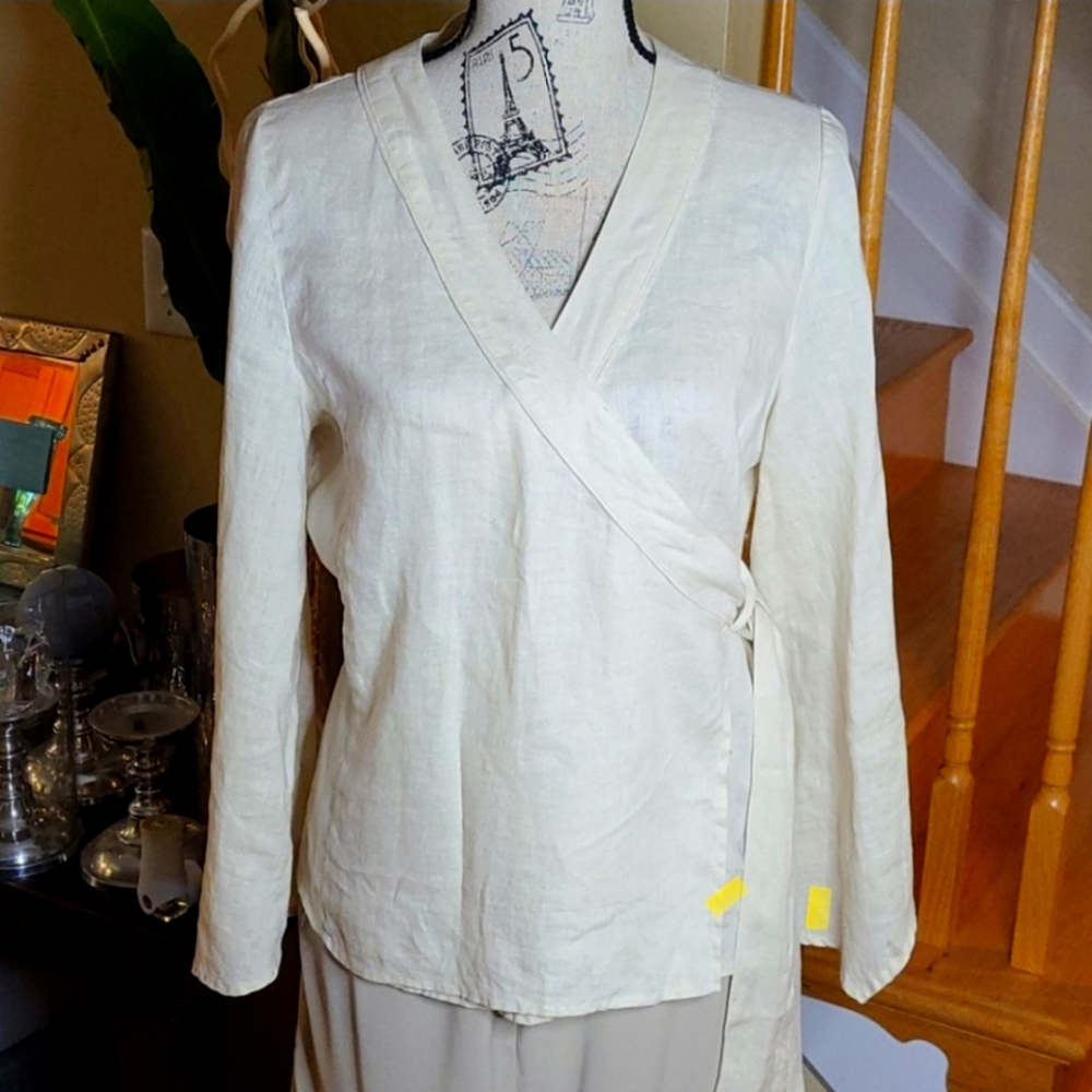 Banana Republic Linen Wrap Shirt